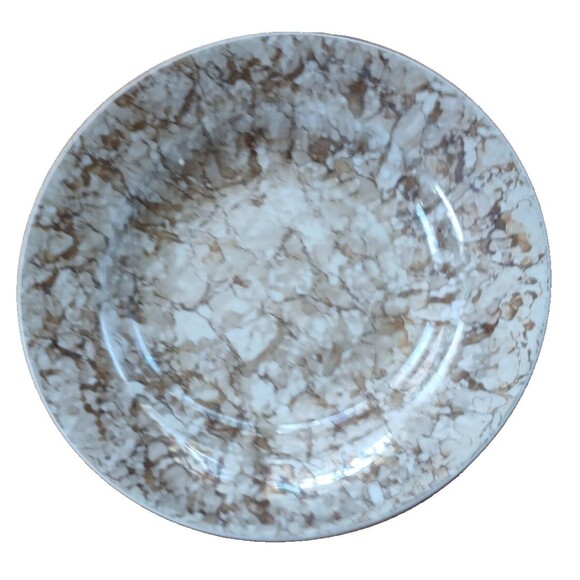 2 Georges Briard Marble Ware Brown Coupe Soup Bowls mid century modern - Picture 1 of 7